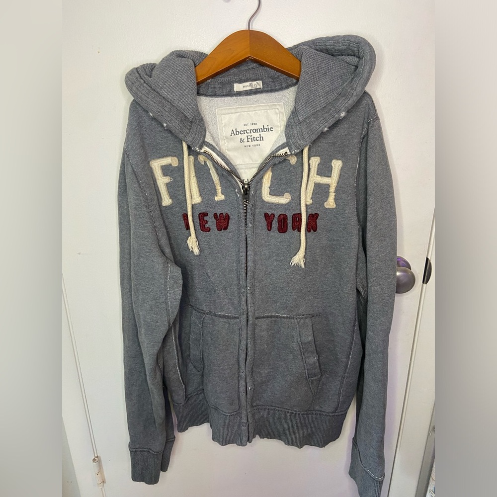 Abercrombie & Fitch Gray Zip Up Jacket